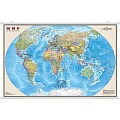 Карта мира полит. 1:35М лам. на рейках (в картон. тубусе)