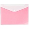 папка-конверт на кнопке а4 ice розовая с дополнительным карманом