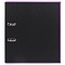 папка-регистратор  а4 7,5 см чёрная с фиолетовой  окантовкой