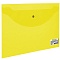 папка-конверт на кнопке а5 "brauberg" прозрачная желтая 180мкм