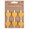 прищепки "сердце" декоративные деревянные  6 шт в наборе, ассорти