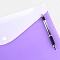 папка-конверт на кнопке а4 ice фиолетовая с дополнительным карманом
