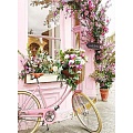 Алмазная живопись  40*50см  Велосипед с цветами