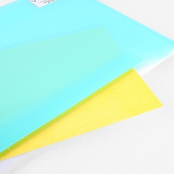 папка-конверт на кнопке а4 ice голубая с дополнительным карманом