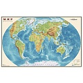Карта мира физич. 1:55М (в картон. тубусе)