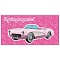открытка-конверт "с днём рождения! розовый кабриолет"