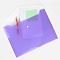 папка-конверт на кнопке а4 ice фиолетовая с дополнительным карманом