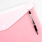 папка-конверт на кнопке а4 ice розовая с дополнительным карманом