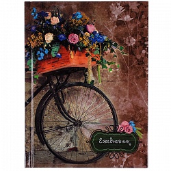 ежедневник  недатированный  а6  80л. "цветы и велосипед"