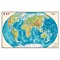 карта мира физич. интерактивная 1:35м (в картон. тубусе)