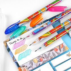 набор ручек гел.  4цв. "darvish" с блёстками, в пласт.пенале, европодвес, д/дев