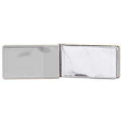 визитница горизонтальная, мягкая "экокожа" матовая сирень "стандарт" 20 листов 40 карт