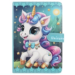 Блокнот 14,5*21см 80л на магнитной застёжке "Единорожка"