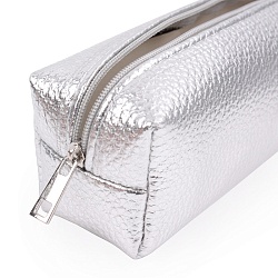 пенал мягкий тубус кожзам (серебристый)