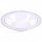 тарелки пластиковые 19*4 см в наборе 12шт. круглые глубокие белые с серебристым узором по кайме