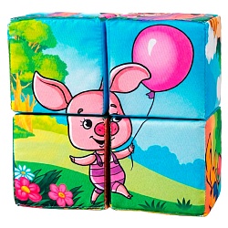 кубики "винни пух" (мягкие) 8*8 (4шт)
