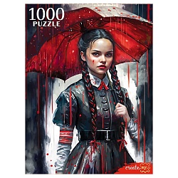 пазлы 1000 элементов девушка с красным зонтиком