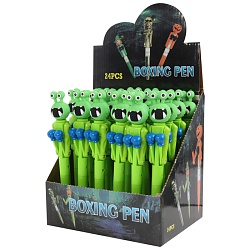 ручка шар. синяя  монстрик