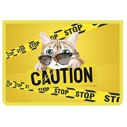 папка для тетрадей  а4 на молнии caution