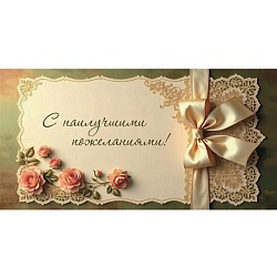 открытка-конверт "с наилучшими пожеланиями"