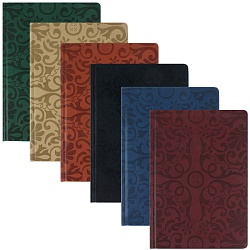 книжка записная 13,5*19см  "darvish" обложка кожзам тиснение с цветным срезом