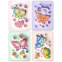 Блокнот 13*18см 80л обложка кожзам "Бабочка" клетка