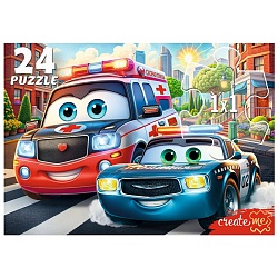 пазлы-макси 24 элементов городские машинки-помощники