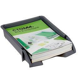 лоток горизонтальный лидер серый стамм