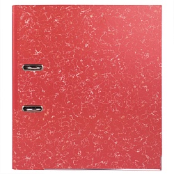 папка-регистратор 75мм а4 красный мрамор с окантовкой