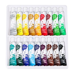 краски акриловые художественные матовые набор 18 цветов, 12 мл, в алюм.тубе