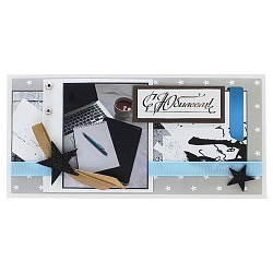 открытка-конверт  ручной работы "с юбилеем"