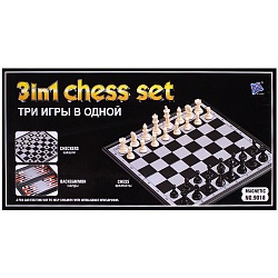 настольная игра 3 в1 шахматы,шашки,нарды 39*39см магнитные