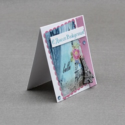 мини-открытка ручной работы "с днем рождения"