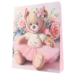 пакет подарочный 26*32*10см  "мишутка принцесса "