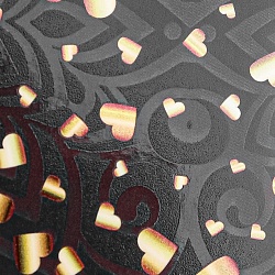 открытка-конверт  dream cards "золотистые сердечки.поздравляю" 