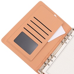 ежедневник а5 недатиров. 100л обложка кож.зам. на кольцах и магнитной застёжке, черный