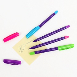 набор ручек шар.  4шт/уп корпус цветной