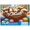 пазлы  500 элементов корги в корзине