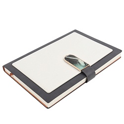 ежедневник а5 недатиров. 100л обложка кож.зам. на магнитной застёжке серый