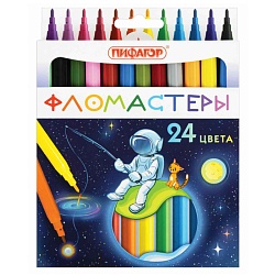 фломастеры 24цв "пифагор" "космическая одиссея"
