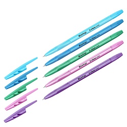 ручка шар. синяя berlingo "tribase pastel"