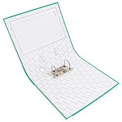 папка-регистратор  а4 5 см зеленая с мет. окантовкой