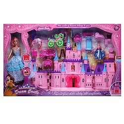 набор для девочки "замок принцессы" (кукольный замок+мебель+фигурки)