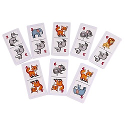 домино пластиковое  животные