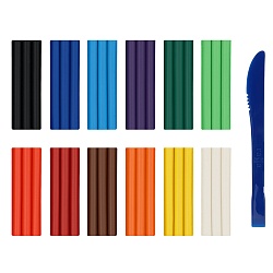 пластилин 12 цв. восковый мягкий "пчёлка" 180гр со стеком гамма