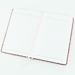 Блокнот 14*21см 80л в линейку обложка с блёстками