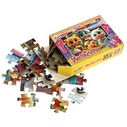 пазл   54 детали    кошечки