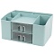 органайзер настольный пластиковый 8 отделений бирюзовый