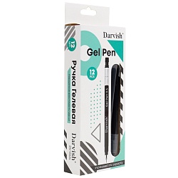 ручка гелевая чёрная корпус прозрачный