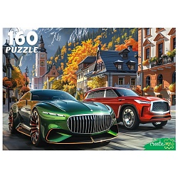 пазлы  160 элементов авто в красивом городе